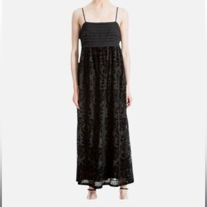 Max Studio Black Floral Burnout Maxi Dress
